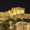 Greece, Erechtheion temple night view