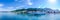 Greece ferryboat harbour panoramic shot