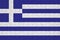 Greece flag is depicted on a folded puzzle