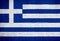 Greece flag painted on brick wall. National country flag background photo