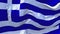 Greece flag waving in wind continuous seamless loop background.