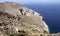 Greece,Folegandros. Sheer cliffs and sea.