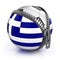 Greece football nation - football in the unzipped bag with Greek flag print