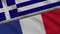 Greece and France Flags, Breaking News, Political Diplomacy Crisis Concept