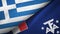 Greece and French Southern and Antarctic Lands two flags textile cloth