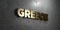 Greece - Gold sign mounted on glossy marble wall - 3D rendered royalty free stock illustration