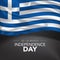 Greece happy independence day greeting card, banner, vector illustration