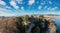 Greece, Ioannina. Aerial drone view of Giannena city and Aslan Pasha mosque