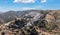 Greece, Kea island. Aerial drone view of Ioulis chora