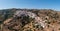 Greece, Kea island. Aerial drone view panorama of Ioulis chora