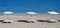 Greece. Kos island. Kefalos beach. Chairs and umbrellas