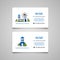 Greece Landmarks and sightseeing. Guid business card design temp