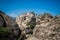 GREECE, METEORA, JULY 2015, spectacular rock formations and Greek Orthodox monasteries.