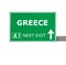GREECE road sign isolated on white