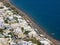 Greece, Santorini, Kamari beach, top view