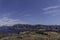 Greece Santorini, View of Oia from the volcanic island of Nea Kameni