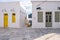 Greece, Serifos island. Traditional shop and store closed at Chora town main square. Cyclades