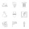 Greece set icons in outline style. Big collection of Greece vector symbol stock illustration