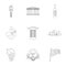 Greece set icons in outline style. Big collection of Greece vector symbol stock illustration