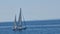 greece ship sailboat blue sea between igoumenitsa and corfu