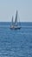 greece ship sailboat blue sea between igoumenitsa and corfu