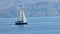 greece ship sailboat blue sea between igoumenitsa and corfu