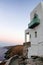 Greece, Sifnos island, house in the medieval village of Kastro.