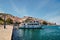 Greece, Skopelos island, May23,2019: boat on the bay of Skopelos island