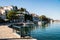 Greece, Skopelos island, May23,2019: boats on the bay of Skopelos island