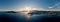 Greece, small cyclades islands, Koufonisia aerial drone panoramic view of Koufonisi at sunset