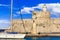 Greece travel, Dodecanese. Rhodes island. Mandraki Harbor and sailing boats