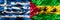 Greece vs Sao Tome and Principe smoke flags placed side by side.