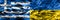 Greece vs Ukraine smoke flags placed side by side. Thick colored