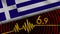 Greece Wavy Fabric Flag, 6.9 Earthquake, Breaking News, Disaster Concept