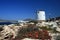 Greece, Windmill and flowers