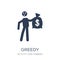 Greedy icon. Trendy flat vector Greedy icon on white background