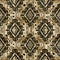 Greek 3d textured seamless pattern. Gold black lattice background wallpaper with geometric shapes, rhombus, greek