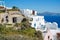 Greek Aegean island, Santorini, in the summer day, Greece