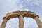 Greek ancient dorian columns in Olympia Greece