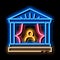 greek ancient theater neon glow icon illustration