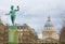 Greek Author (Bronze Author) and Pantheon in Paris, France