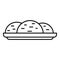 Greek bakery icon, outline style