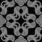 Greek black and white floral seamless pattern. Ornamental vector background. Geometric abstract repeat backdrop. Beautiful ethnic