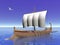 Greek boat - 3D render