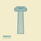 Greek classical column. Vector icon in flat style