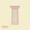 Greek classical column. Vector icon in flat style