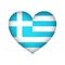 Greek color Heart design vector illustration love
