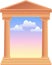 Greek Columns with Sky Background/ai