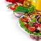 Greek cuisine - fresh vegetable salad isolated