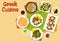 Greek cuisine healthy dishes icon design